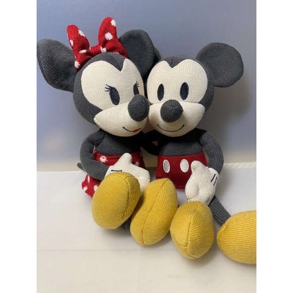 Disney Sweetheart Mickey & Minnie Mouse Collectible Sock Stuffed Animal Plush - Picture 1 of 15